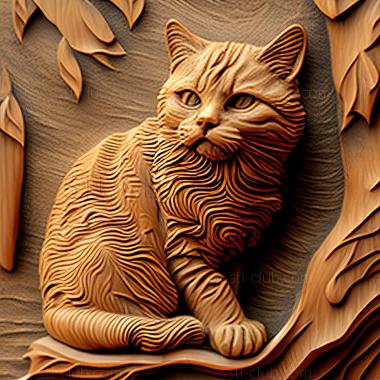 3D model st Oscar the cat famous animal (STL)